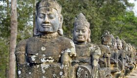 Silent Statues at Angkor Temple, Siem Reap